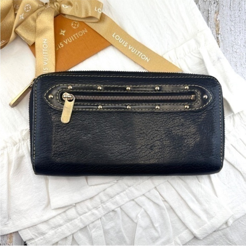 🌺 EUC Louis Vuitton Suhali Leather Zippy Zip Wallet Black 🌺